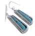 Silver Southwest Turquoise Jet Inlay Earrings FX31439
